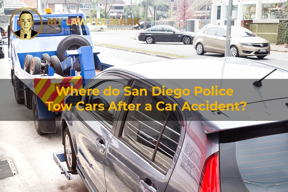 where do San Diego police tow cars after a car accident