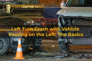 left turn crash with vehicle passing on the left